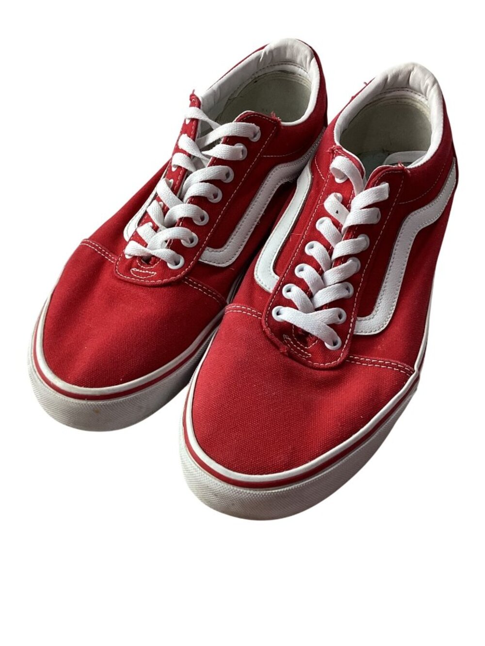 Vans Old Skool Red & White Canvas Low-Top Sneakers Mens Size 12/13*No Insoles